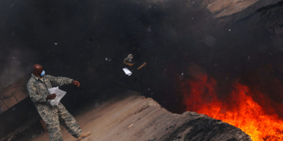 Burning of Uniforms