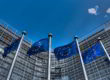 European Union flags in front of the Berlaymont Building, Brussels