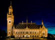The Peace Palace in Hague by night.