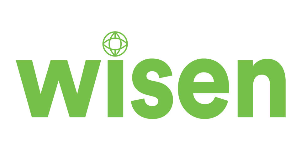 Green text spells out the word wisen, the dot of the I is the CEOBS logo