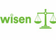 The wisen logo - the word in bold lower case font in green with the dot above the i a small CEOBS logo, to the right a scales of justice, both in green on white background.